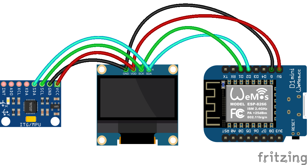 Gyrometer GY-521 / MPU6050 am Wemo – TowiLab